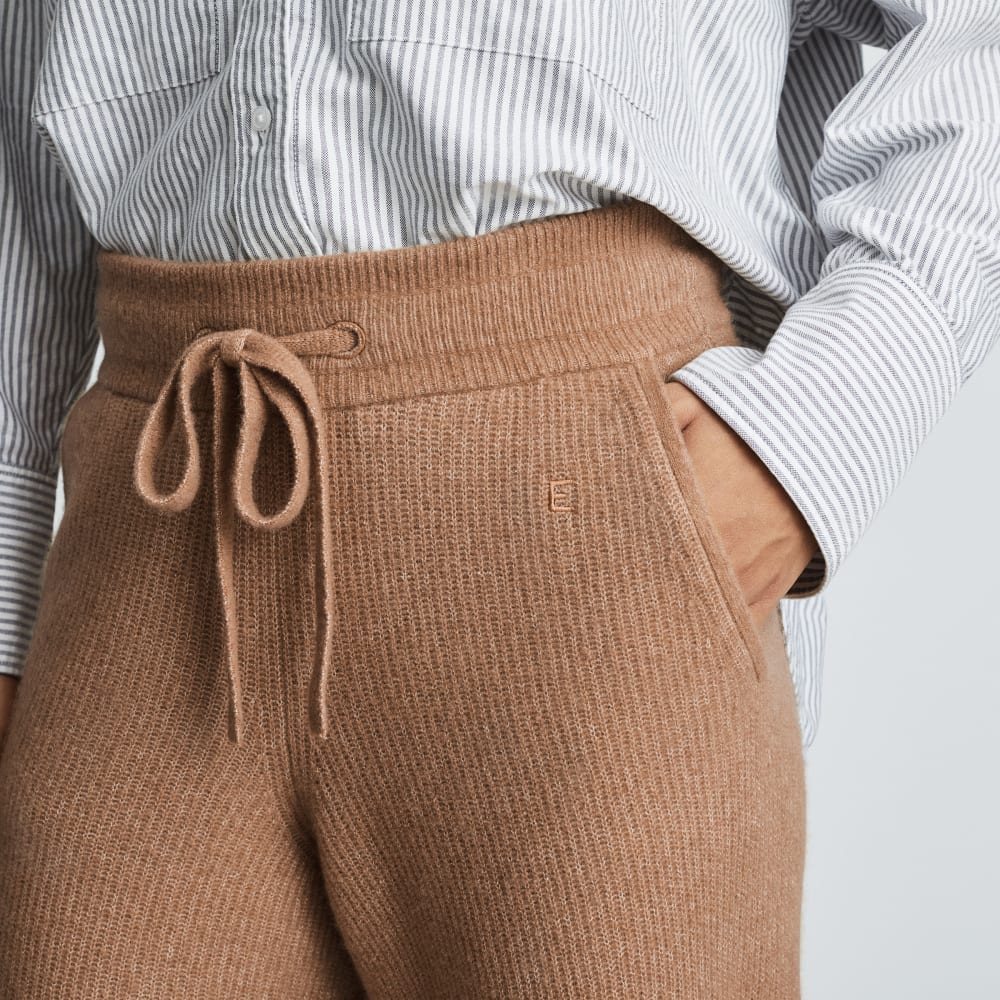 The Cozy-Stretch Wide-Leg Sweatpant | Camel