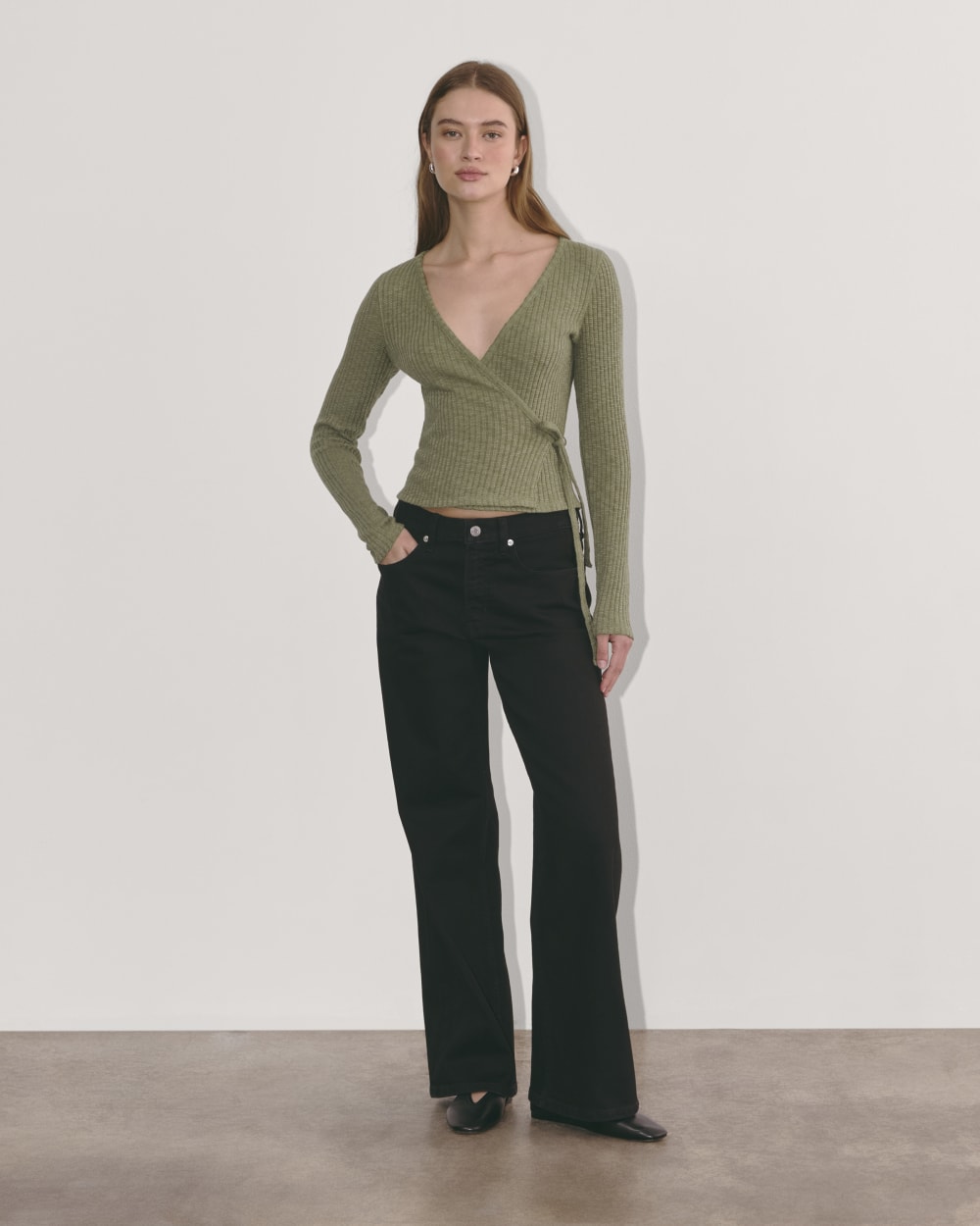 The Cozy Rib Wrap Top | Kalamata