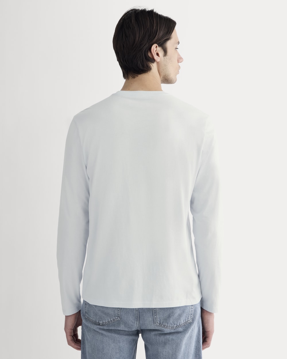 The Essential Organic Long-Sleeve Tee | Air Blue