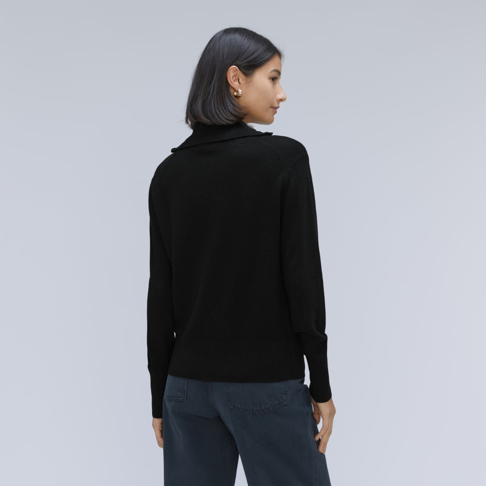 The Luxe Merino Half-Zip Sweater | Black