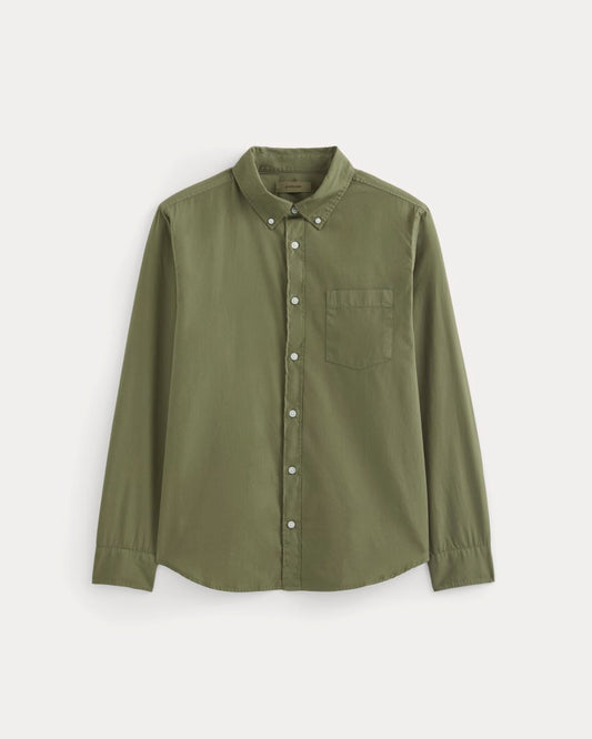 Washed Poplin Shirt | Lichen Green