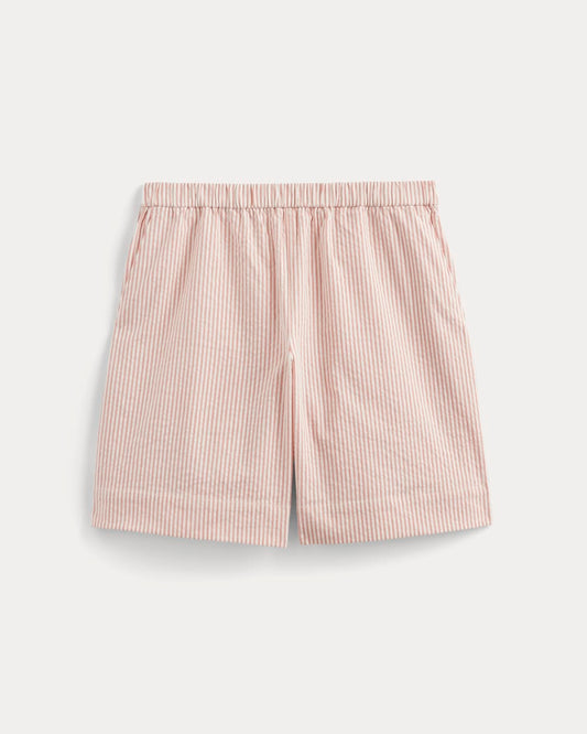 The Seersucker Pull-On Short | Soft Orange