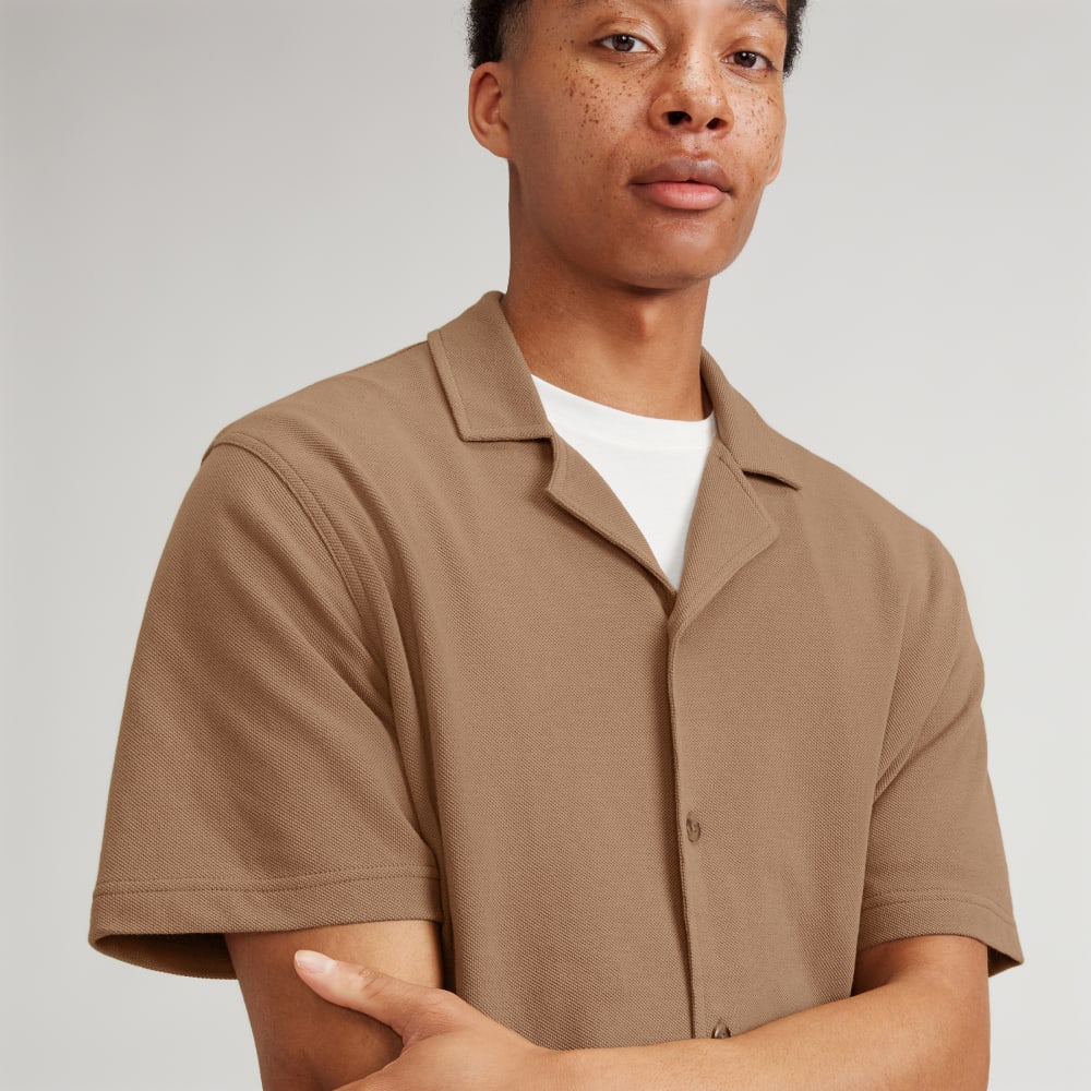 The Pique Short-Sleeve Shirt | Toasted Coconut
