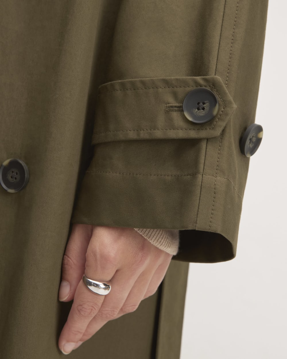 The Cotton Long Trench Coat | Beech