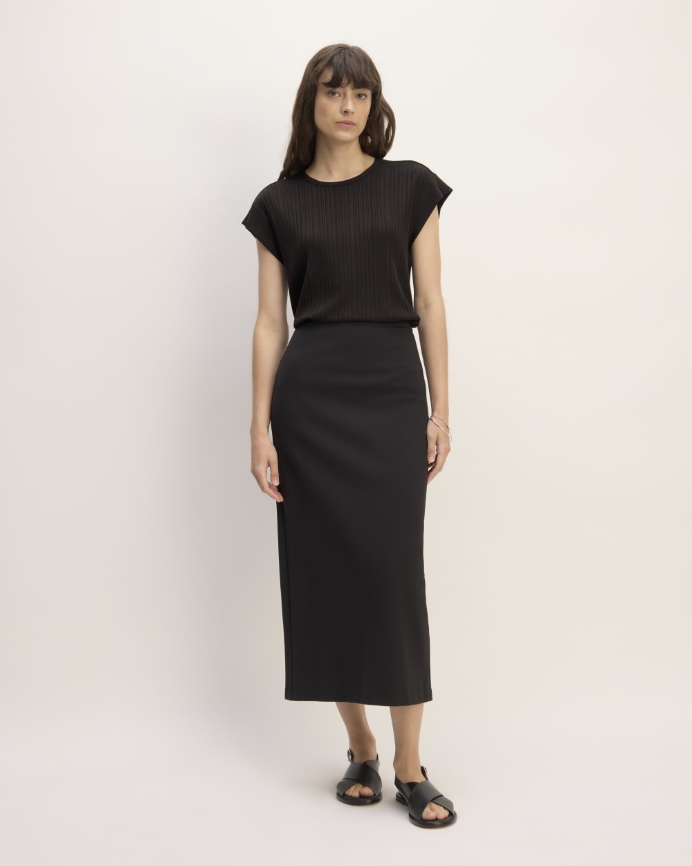 The Rib Muscle Tee | Black