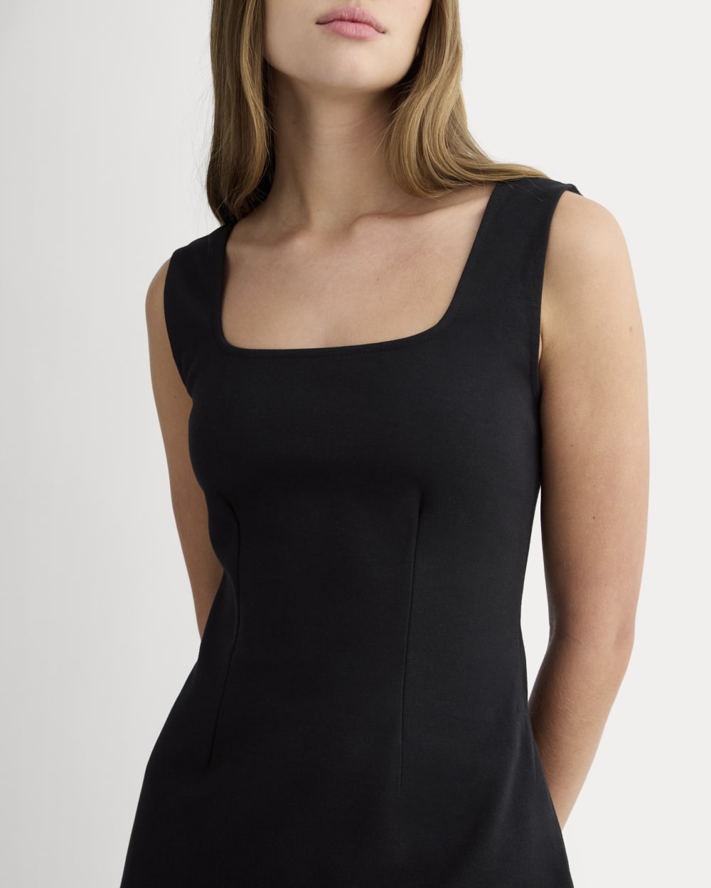 The Dream Square-Neck Dress | Black