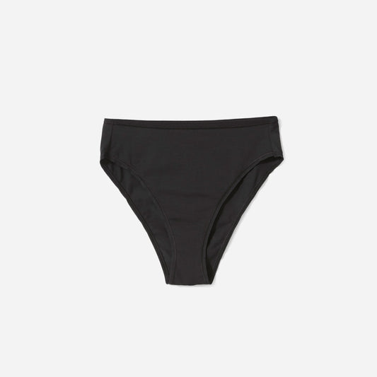 The Cotton High-Rise Bikini | Black
