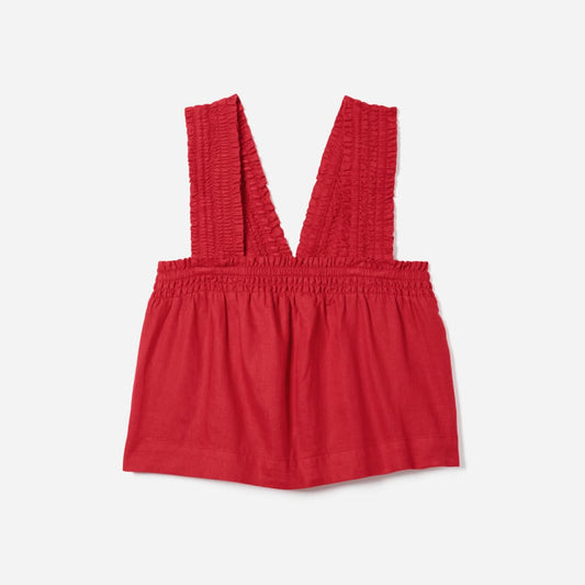 The Smocked Linen Cami | Goji Berry