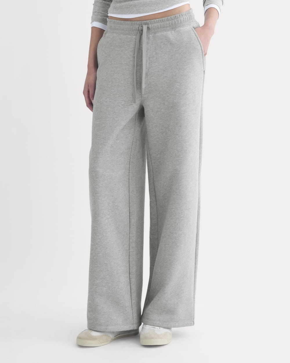 Luxe Fleece Wide-Leg Sweatpant | Vintage Heather Grey