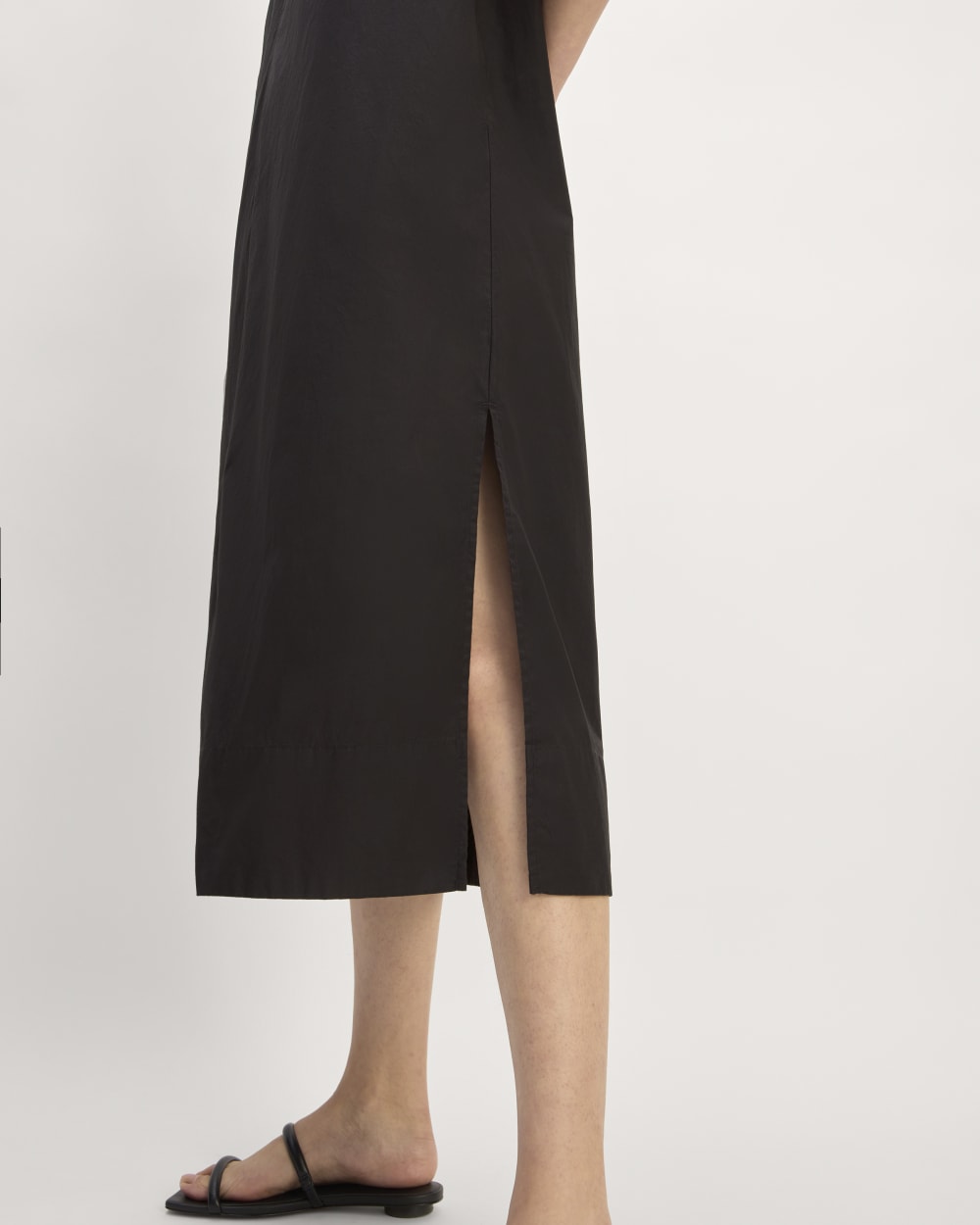 The Supima® Puff-Sleeve Dress | Black