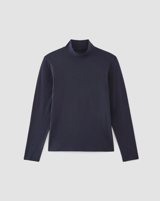 The Organic Cotton Long-Sleeve Turtleneck | Deep Navy