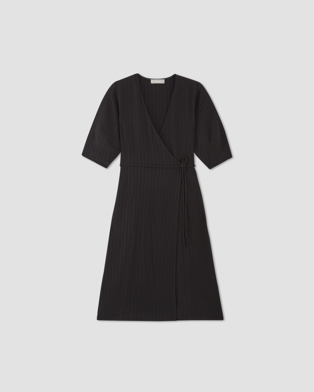 The City Stripe Wrap Dress | Black