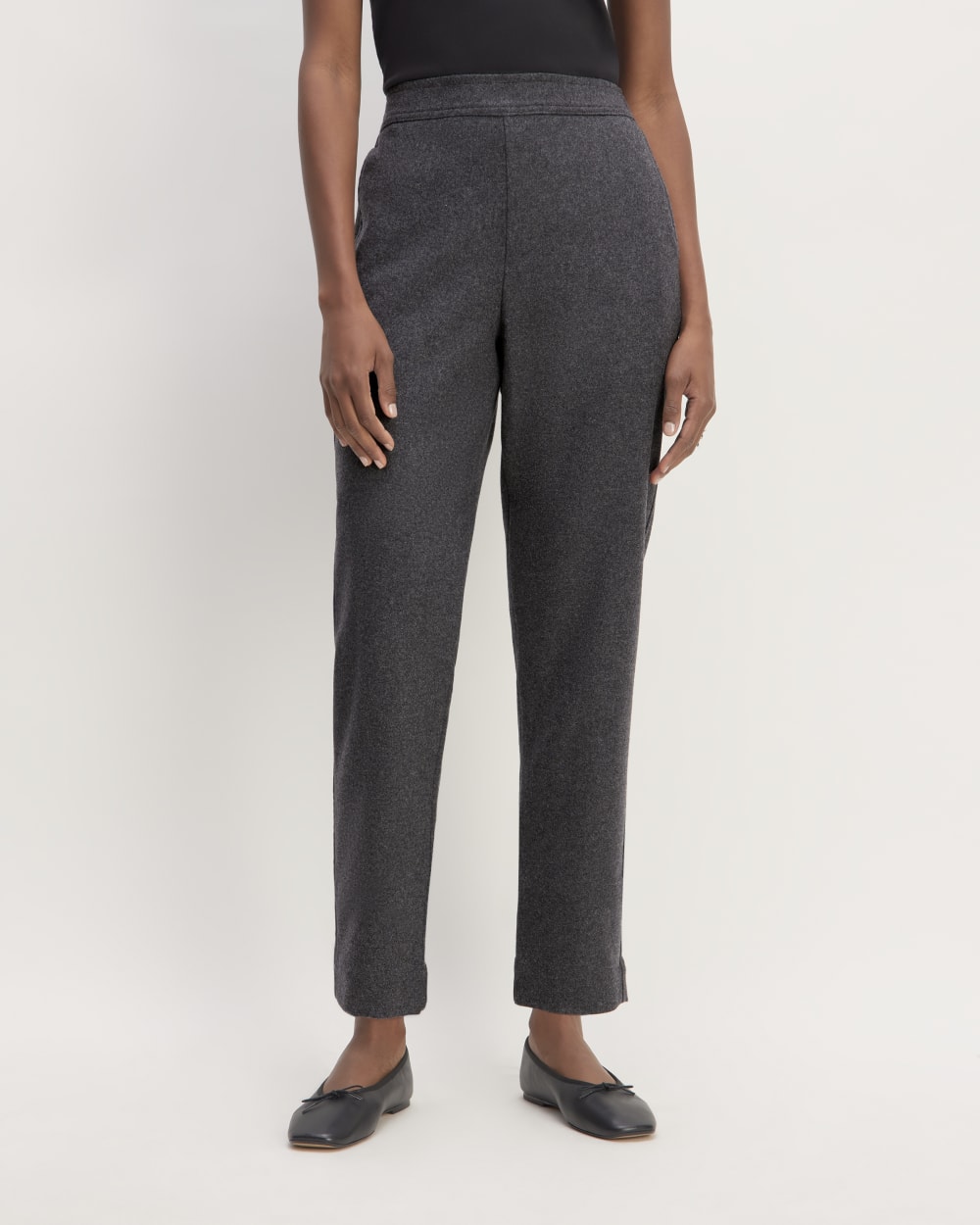The Wool Flannel Pull-On Pant | Heather Charcoal