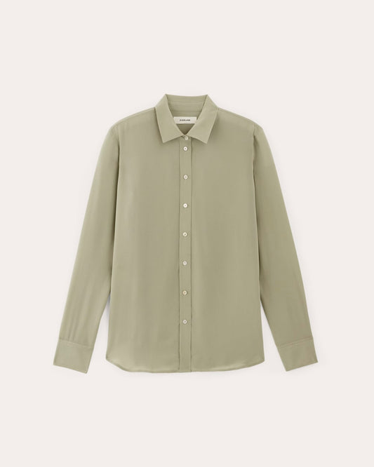 The Must-Have Shirt in Washable Silk | Seagrass