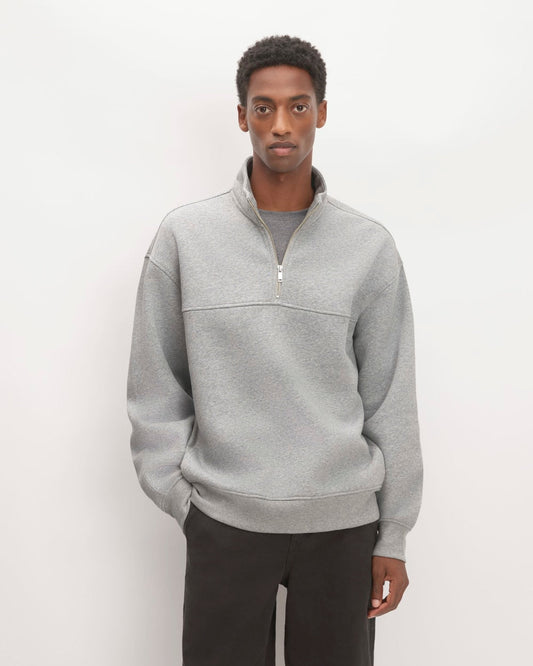 The ReTrack Fleece Half-Zip |  Heathered Grey