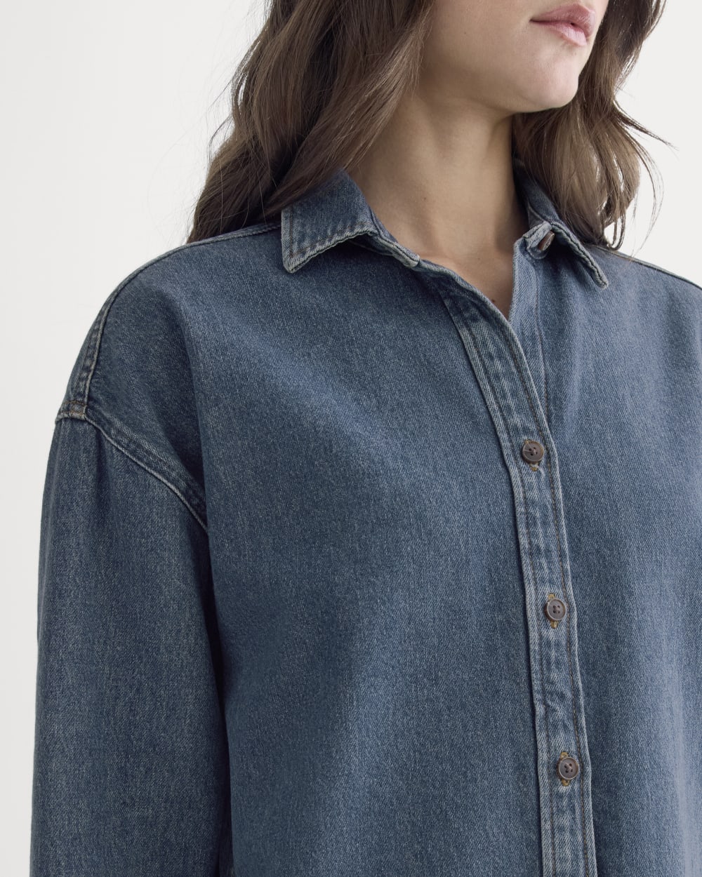 The Oversized Denim Shirt | Tungsten Blue Stone