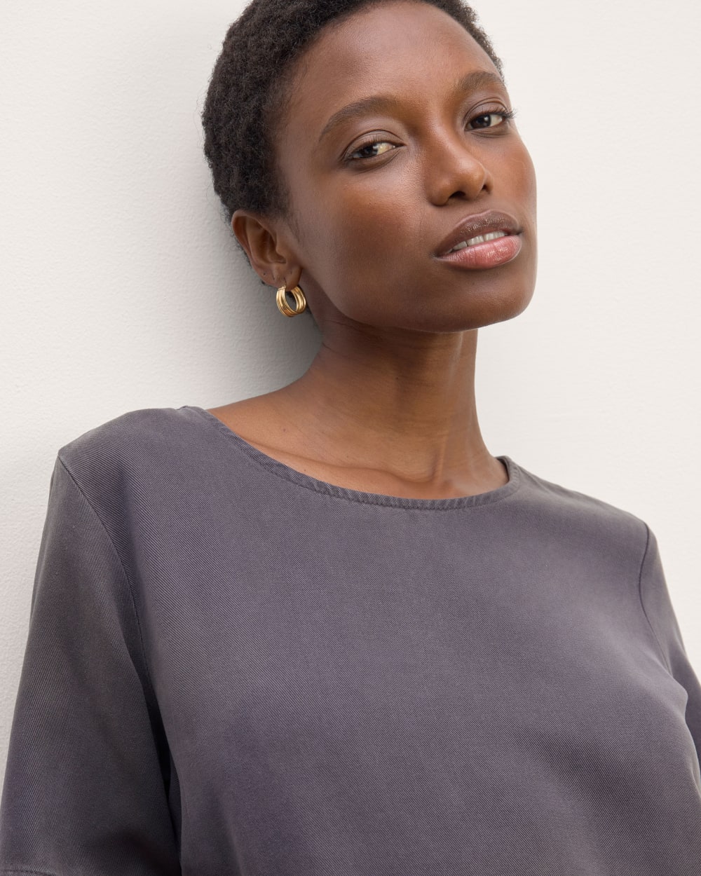 The Relaxed T-Shirt Dress in Buttersoft | Graphite