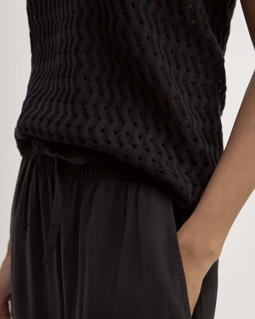 The Crochet Knit Tank | Black