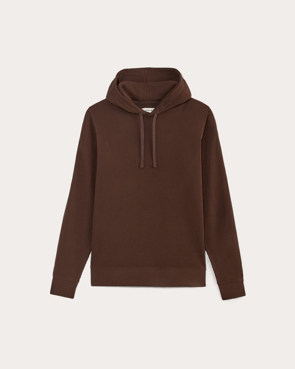 The Waffle-Knit Hoodie | Dark Mahogany