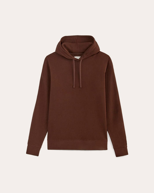 The Waffle-Knit Hoodie | Dark Mahogany