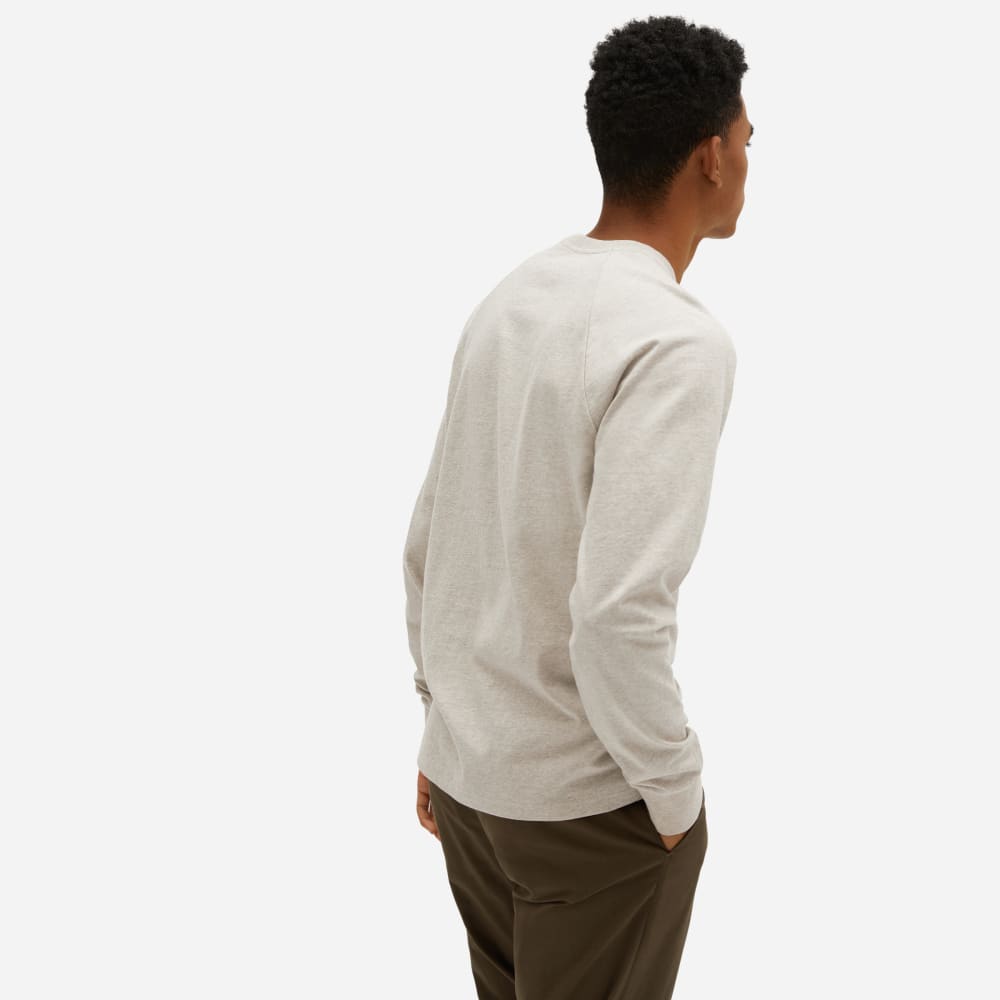 The Premium-Weight Long-Sleeve Crew | Uniform | Heather Oatmeal