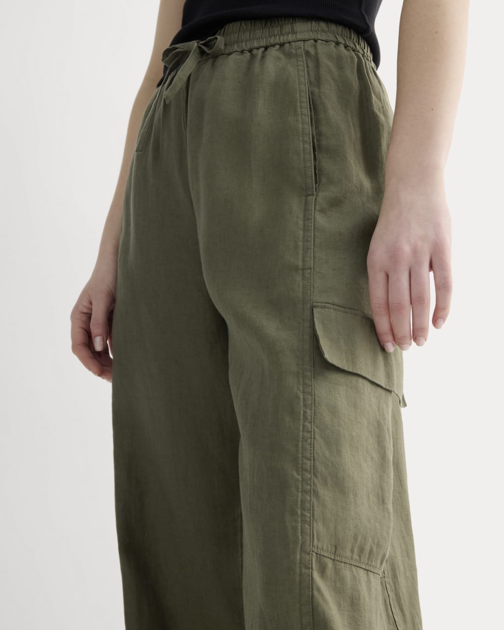 The Cargo Curve Pant in Linen | Kalamata