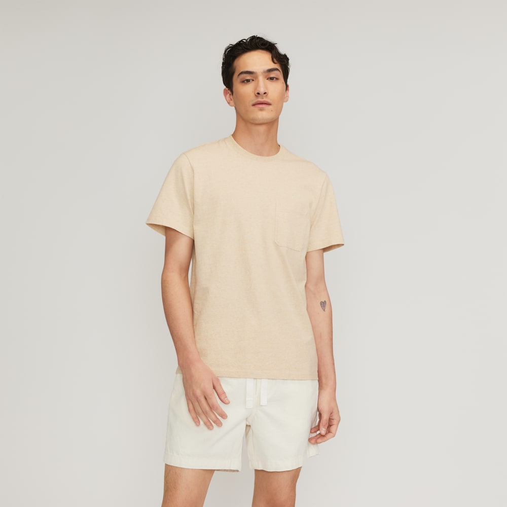 The Premium-Weight Pocket Tee | Uniform | Heathered Cashew