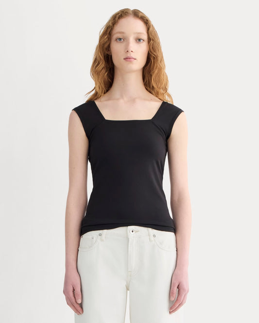 The Form Square-Neck Tank | Black