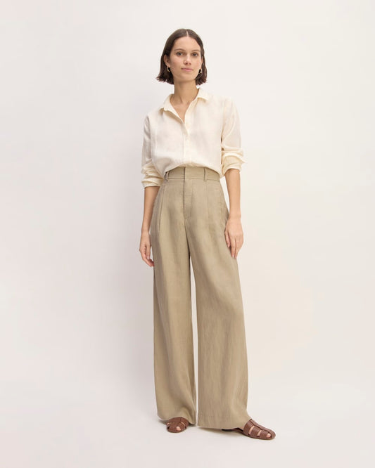 The Linen Way-High® Drape Pant  | Trench Coat Khaki