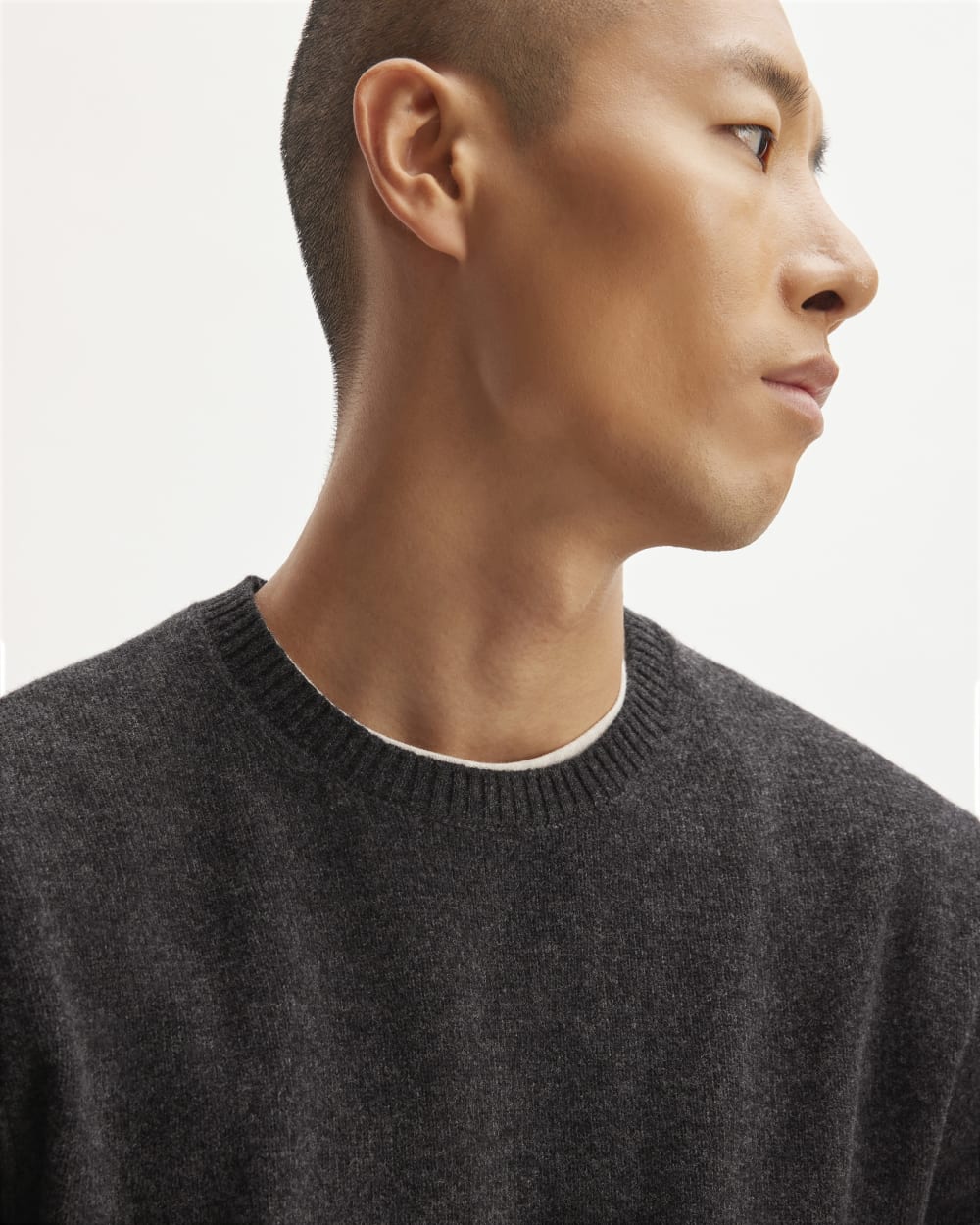 The Premium Merino Crew Neck Sweater | Charcoal