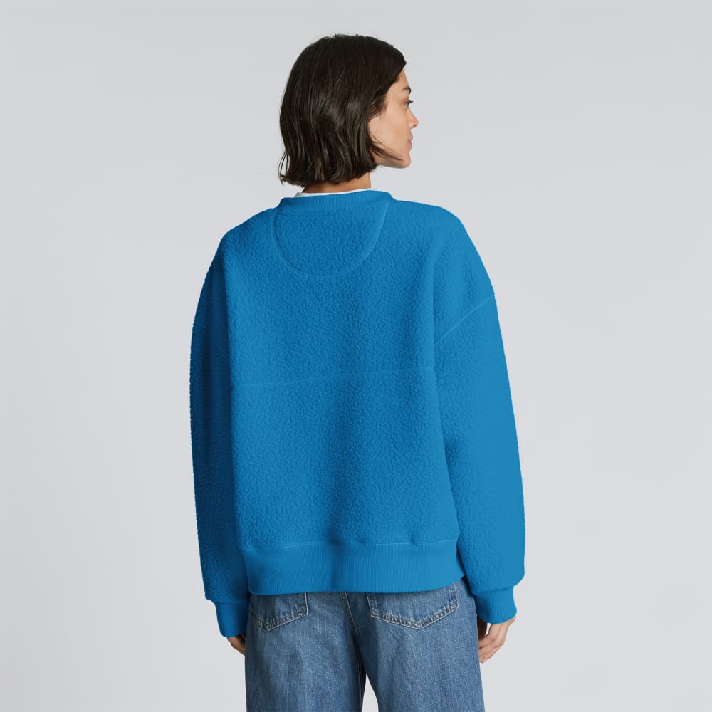 The ReNew Teddy Oversized Crew | Horizon Blue