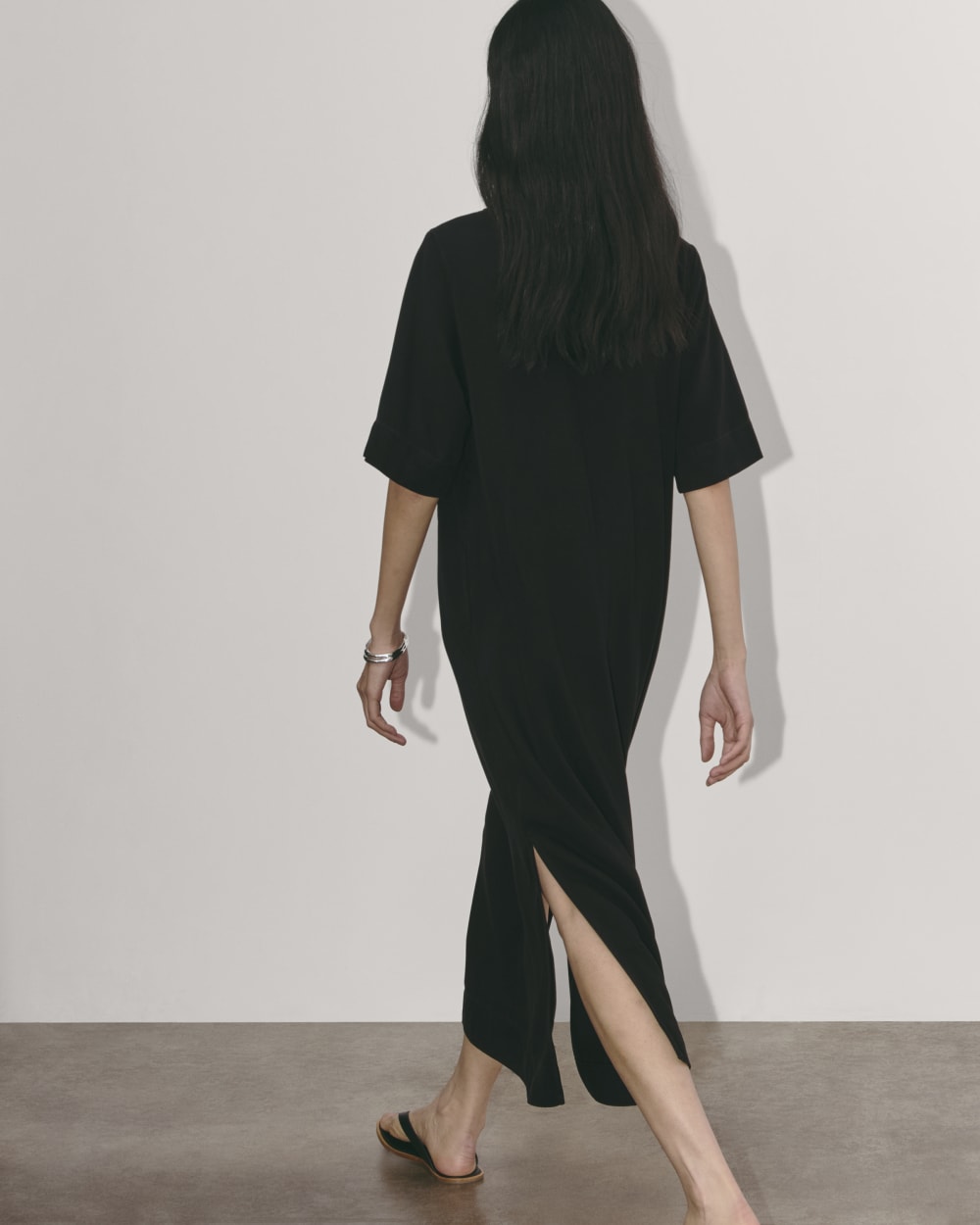 The Relaxed T-Shirt Dress in Buttersoft | Black