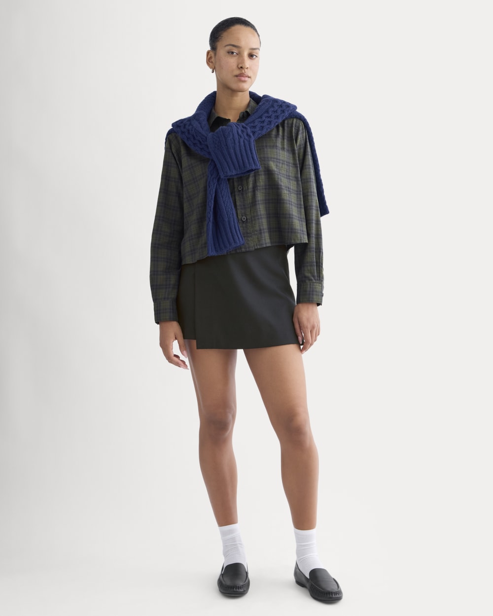 The Way-Short Shirt in Silky Cotton | Duffle Bag Plaid