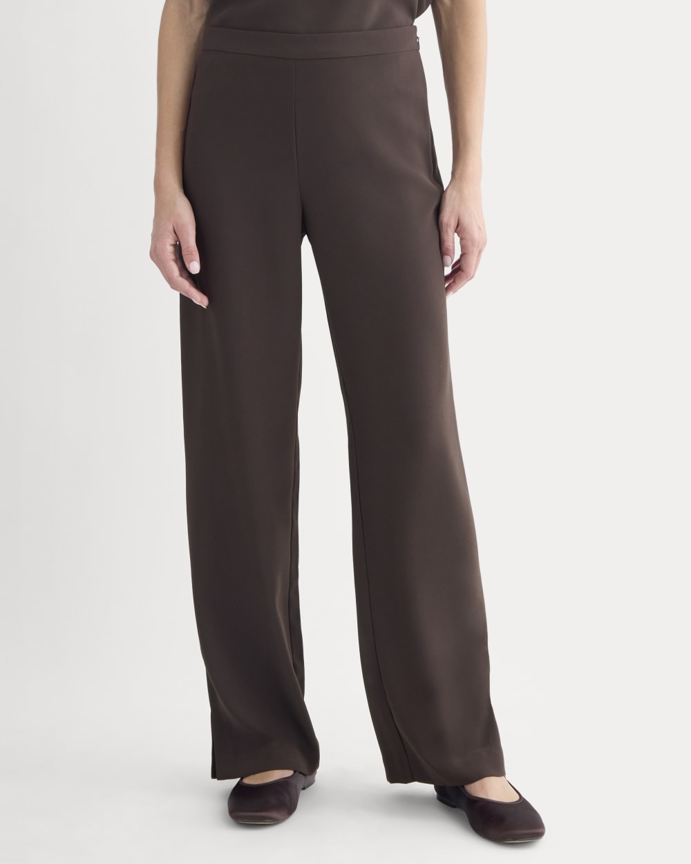 Drapey Crepe Pant | Dark Chocolate
