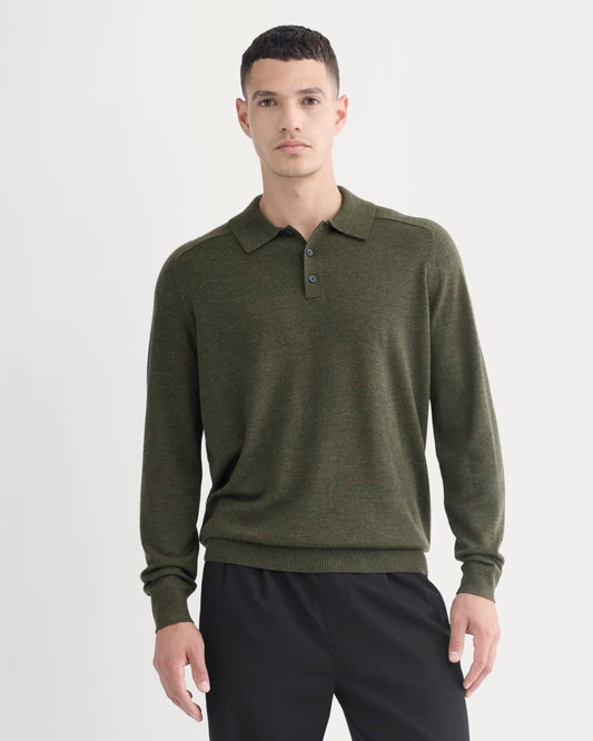 Ultrasoft Polo Sweater | Heather Beech