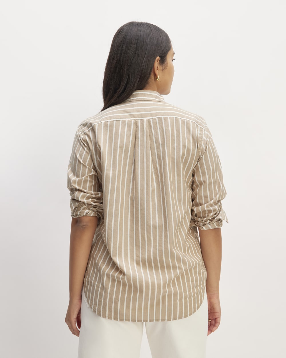 The Must-Have Shirt in Silky Cotton | Cherry Mahogany / White