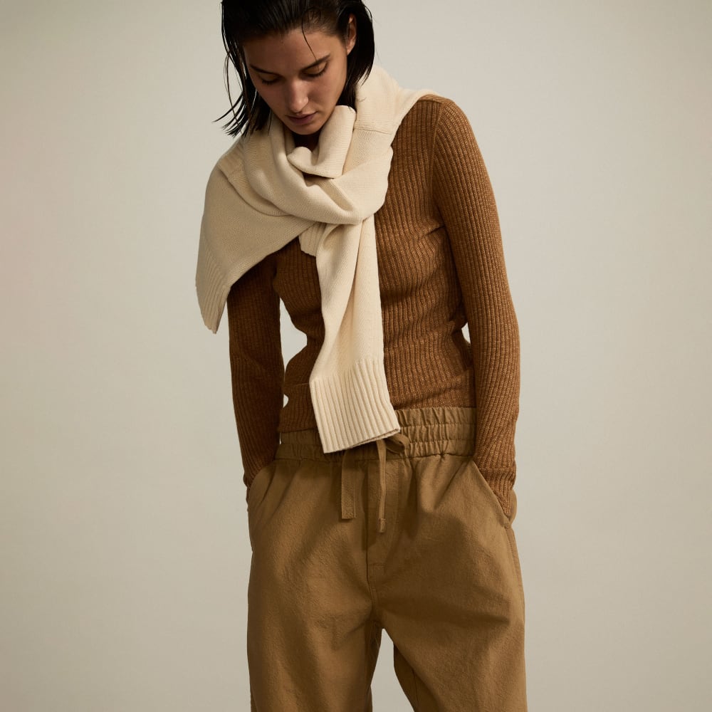 The Canvas Organic Cotton Pull-On Pant | Cappuccino