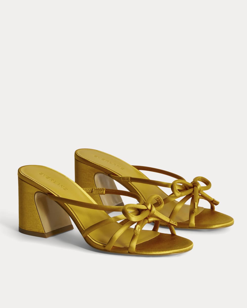 The Bow Heel | Golden Sun Satin