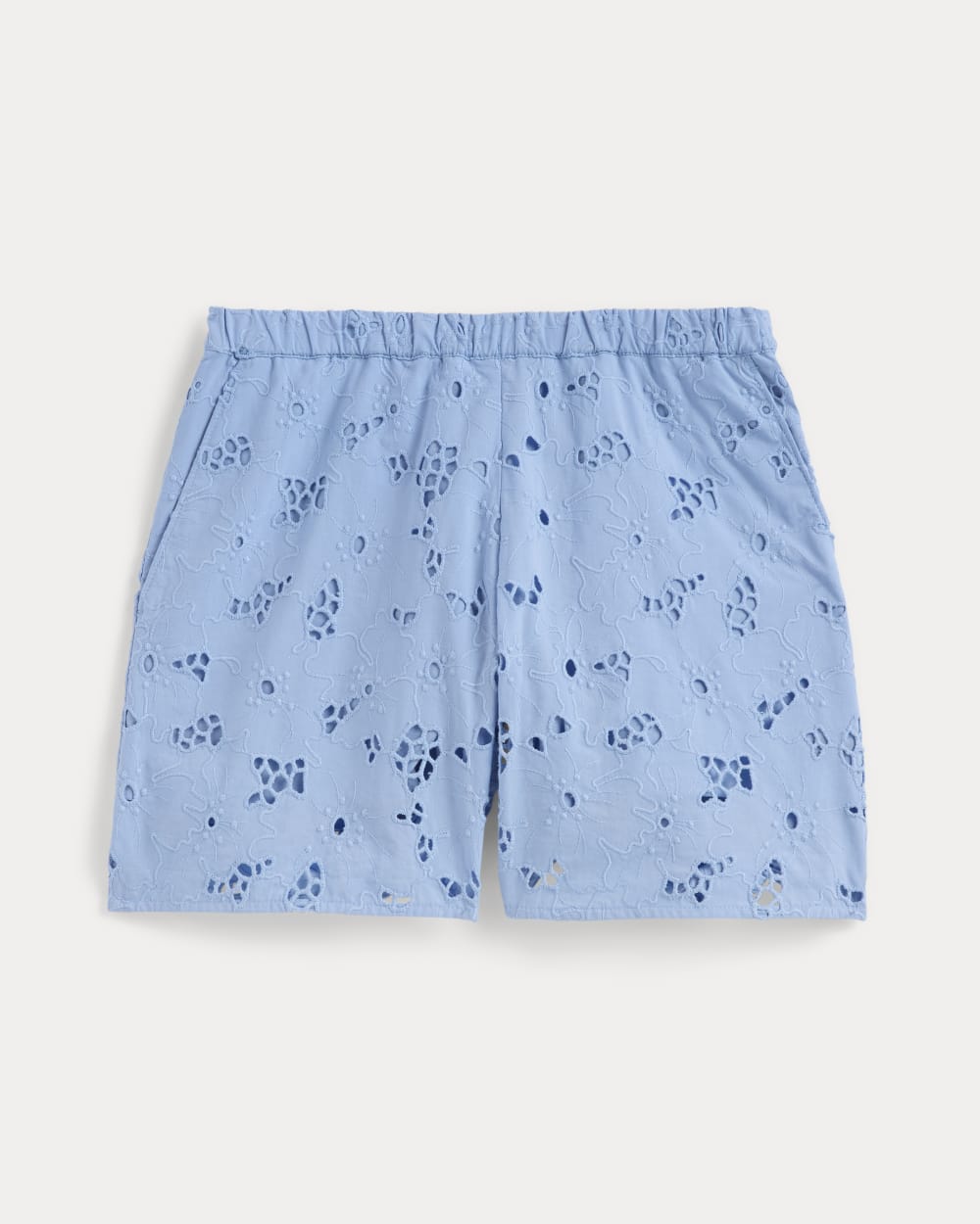 The Eyelet Pull-On Short | Sky Blue