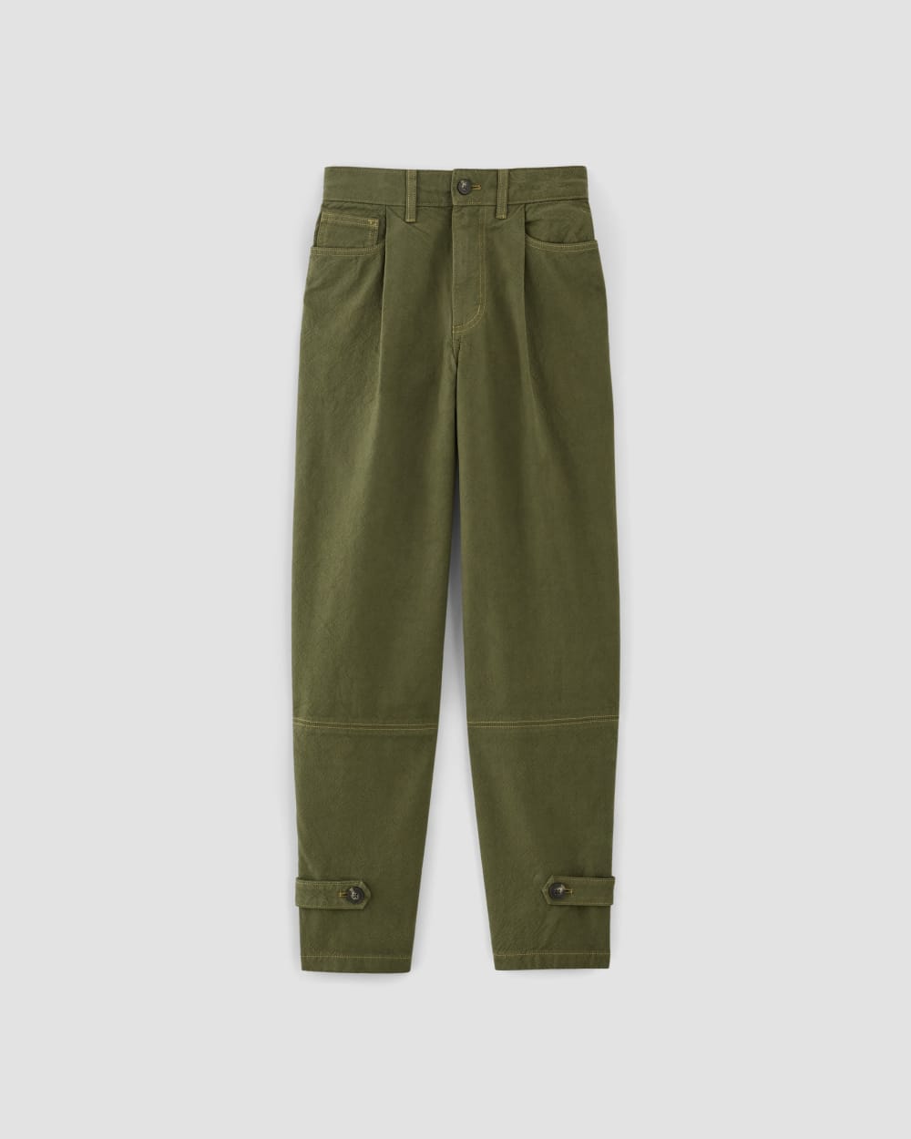 The Everlane x Marques' Almeida Canvas Oversized Barrel Pant | Deep Moss Green