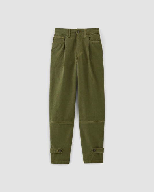 The Everlane x Marques' Almeida Canvas Oversized Barrel Pant | Deep Moss Green