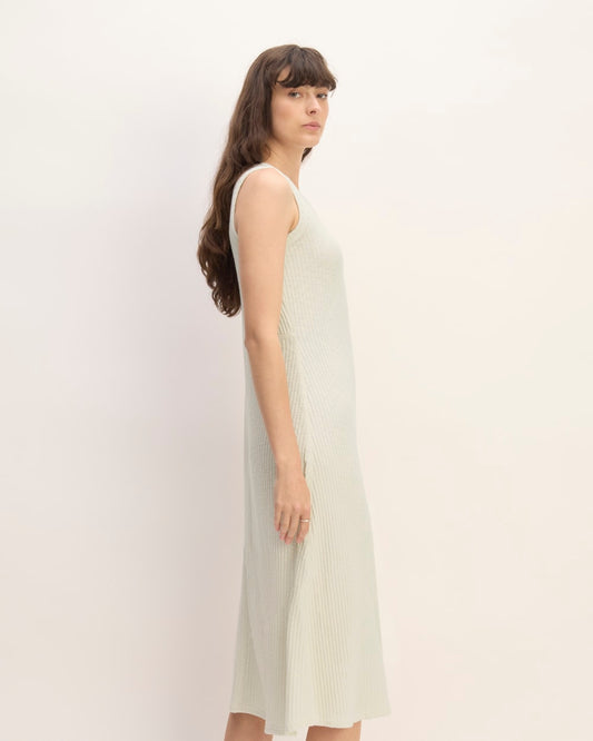 The Rib-Knit A-Line Tank Dress | Bone