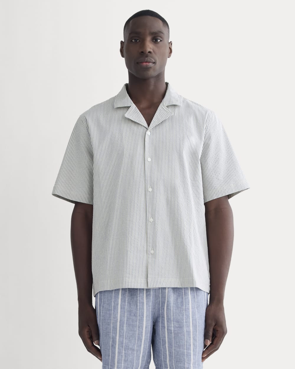 The Seersucker Resort Shirt | Dutch Blue / Natural