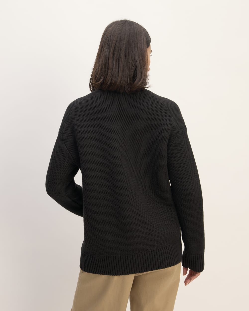 The Cotton Honeycomb Cardigan | Black