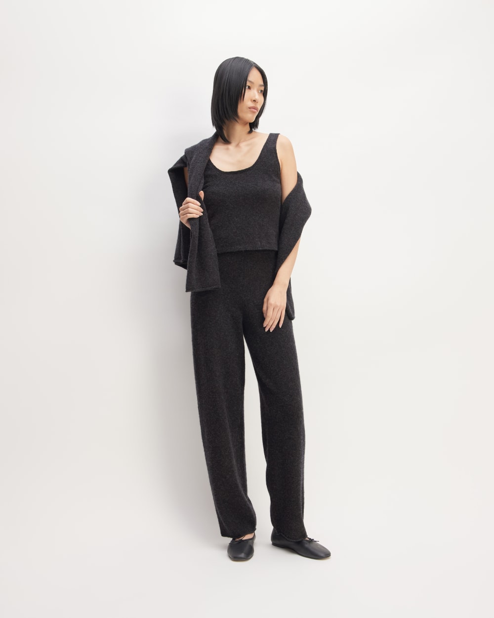 The Cozy-Stretch Tank | Charcoal