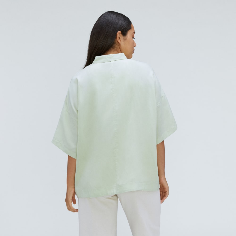 The Drapey Square Shirt | Seafoam Green