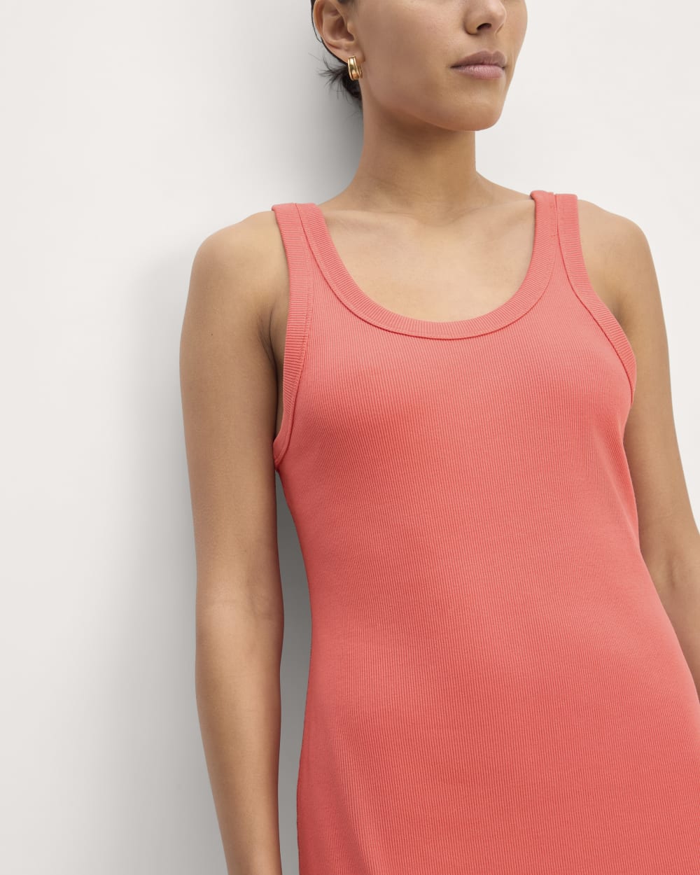The ’90s Rib Dress | Coral