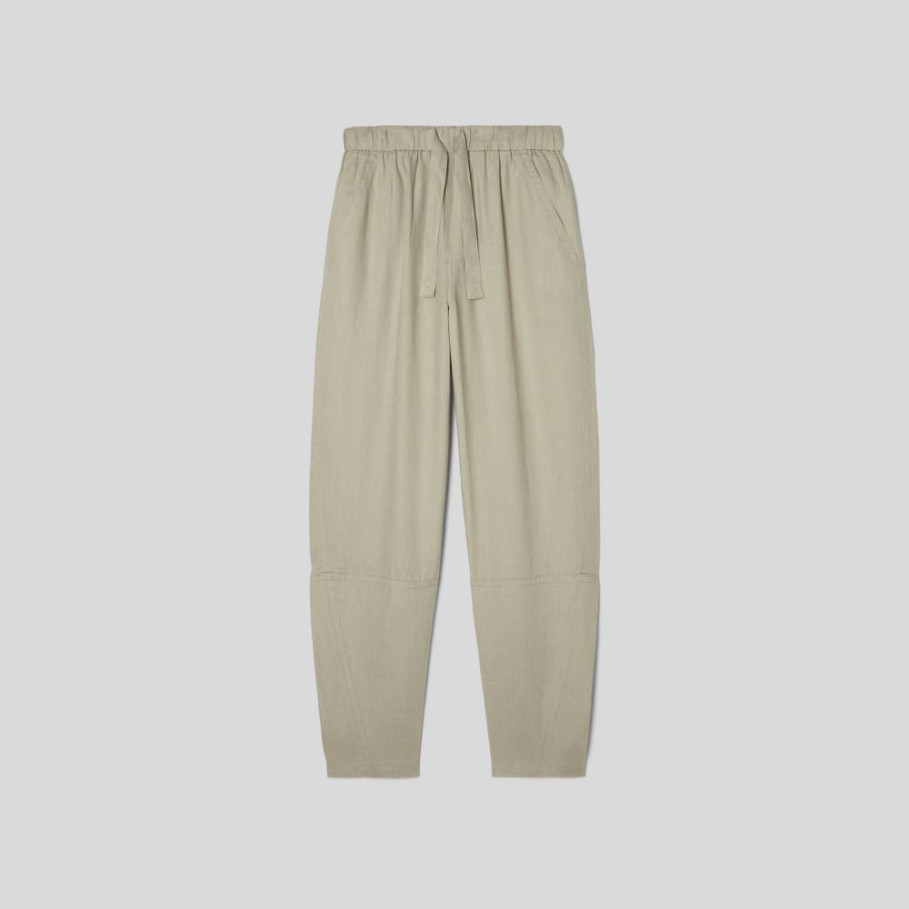 The Linen Pull-On Barrel Pant | Seagrass