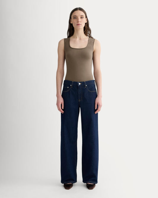 The Form Square-Neck Bodysuit | Deep Taupe