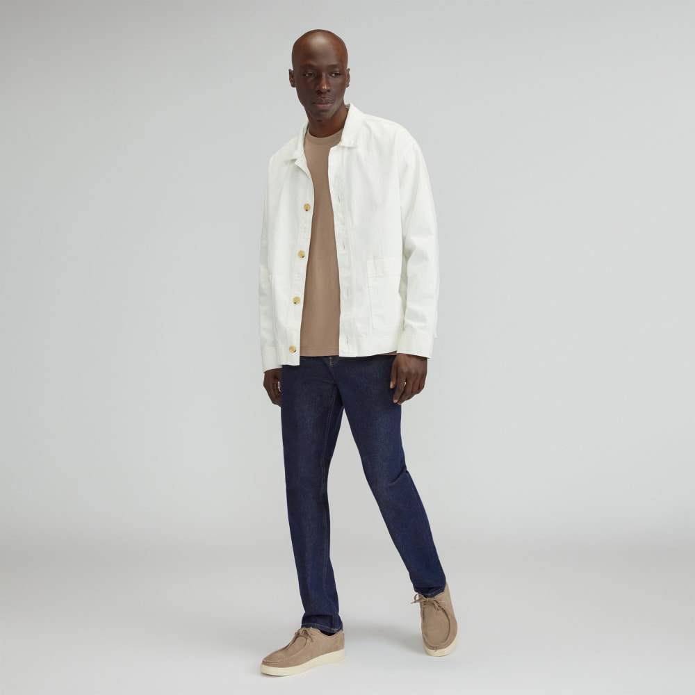 The Organic Cotton Herringbone Utility Jacket | Bone